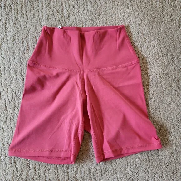 Women’s High Waist Workout Shorts – XS – Rose – NWT - Picture 2 of 7